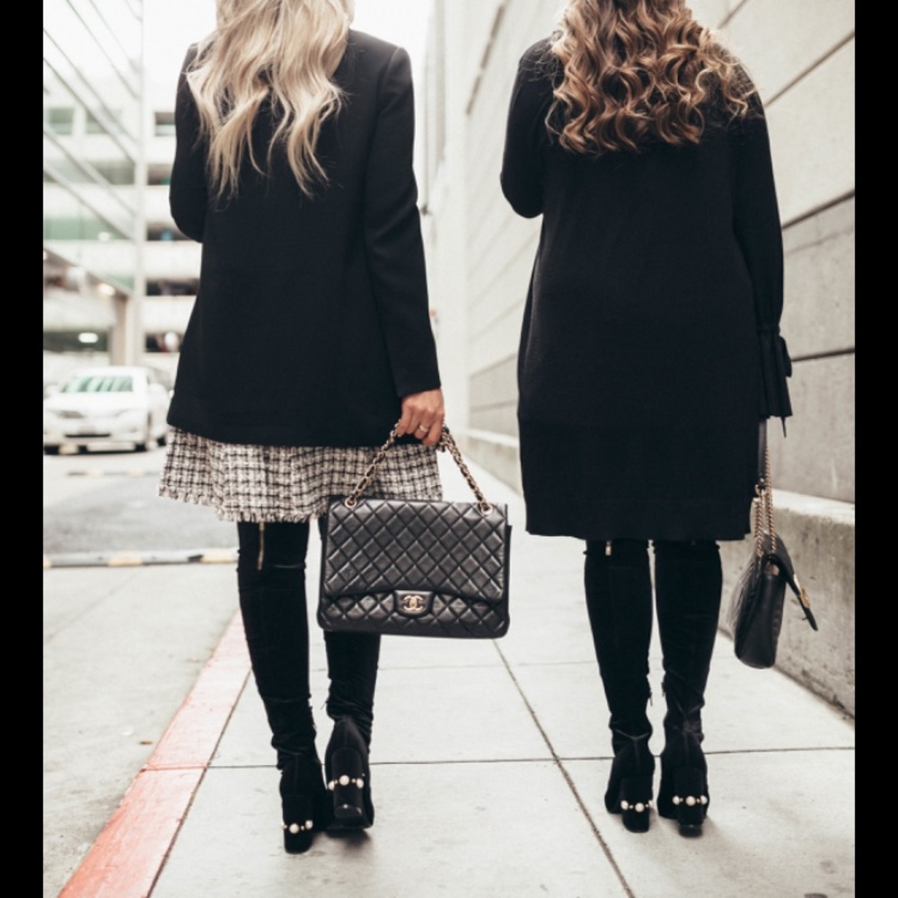 NIB Ivanka Trump Tamir Velvet Knee High Boots